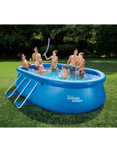 swimming pool svømmebassin udendørs haven oval oppustelig fritstående 2