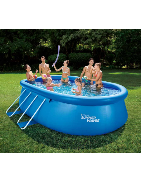 swimming pool svømmebassin udendørs haven oval oppustelig fritstående