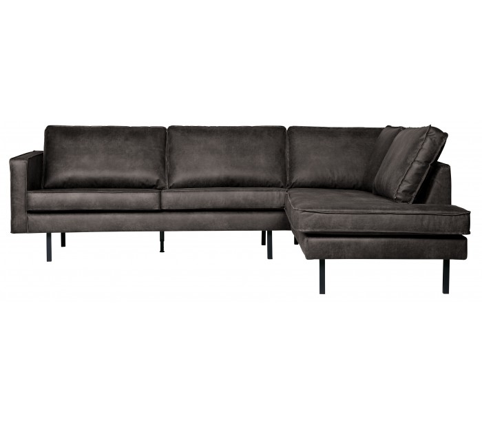 Endon Lighting, Hjørnesofa højrevendt i læder 266 x 213 cm - Vintage sort Billede af Endon Lighting, Hjørnesofa højrevendt i læder 266 x 213 cm - Vintage sort