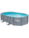 ACTIVE Frame fritstående pool komplet sæt m/stige og pumpe H107 x B488 x D305 cm - Grå