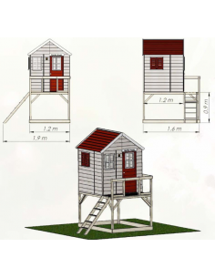 legehus klatretårn legetårn udendørs legetøj udeleg træ 2