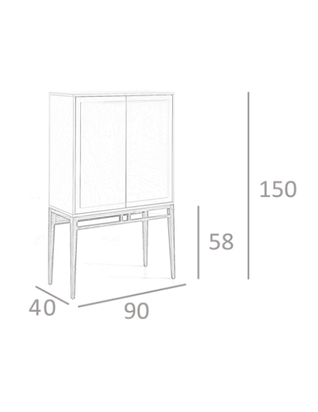 vitrineskab vitrine træ valnød moderne