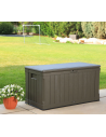 LIFETIME Hyndeboks i kunststof 440 liter H67,2 x B127,9 x D64 cm - Brun