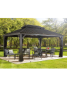 MESSINA Pavillon i aluminium og stål H307,1 x B483 x D363 cm - Antracit