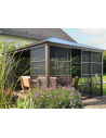 CASTEL Pavillon i aluminium og polycarbonat H296,28 x B427,08 x D362,08 cm - Bronze