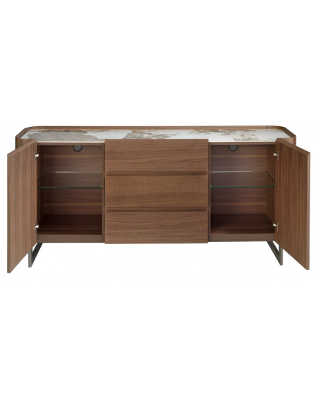 skænk sideboard skuffer træ valnød moderne