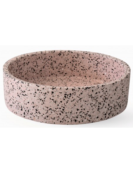 rund håndvask terrazzo beton betonvask vask bordmonteret bordplade