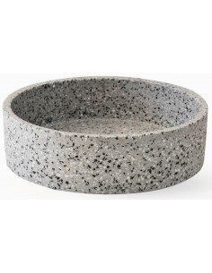 rund håndvask terrazzo beton betonvask vask bordmonteret bordplade