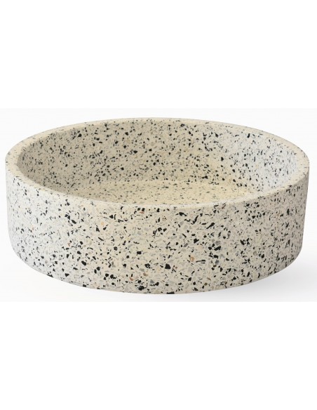 rund håndvask terrazzo beton betonvask vask bordmonteret bordplade