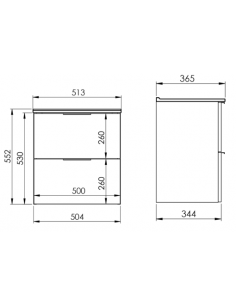 komplet badmiljø væg underskab med vask håndvask badeværelse gæstetoilet 2