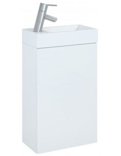 komplet badmiljø gæstetoilet væg underskab med vask håndvask badeværelse