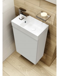 komplet badmiljø gæstetoilet væg underskab med vask håndvask badeværelse 2