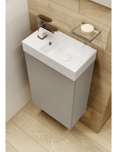 komplet badmiljø gæstetoilet væg underskab med vask håndvask badeværelse 2