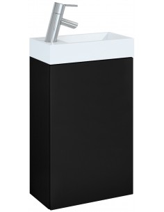 komplet badmiljø gæstetoilet væg underskab med vask håndvask badeværelse