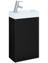 ELLIE Komplet badmiljø i MDF og keramik H68 x B40,2 cm - Mat sort/Hvid