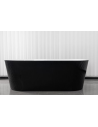 RENO Fritstående badekar 170 x 75 cm Akryl - Sort/Blank hvid/Krom