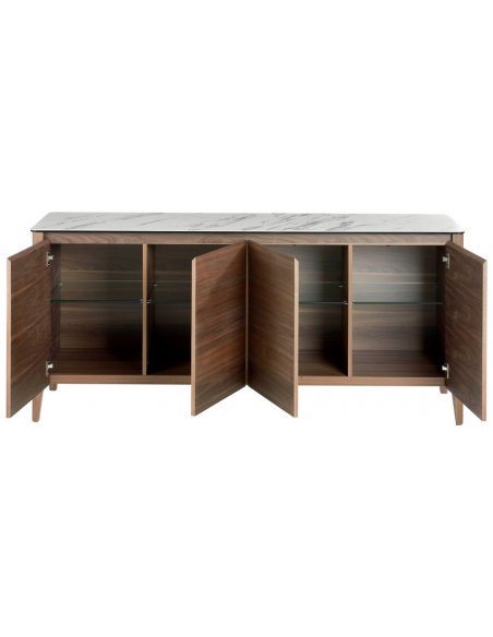 skænk sideboard skuffer træ valnød moderne