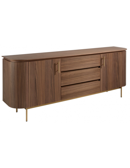 skænk sideboard skuffer træ valnød moderne