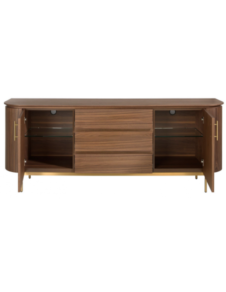 skænk sideboard skuffer træ valnød moderne