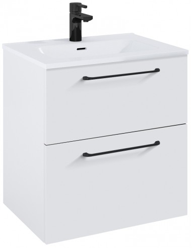 Wilma Komplet Badmiljø Mdf Keramik H63 B60 Mat Hvid Sort