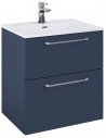 WILMA Komplet badmiljø i MDF og keramik H63,5 x B60 cm - Mat marineblå/Krom