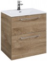 WILMA Komplet badmiljø i MDF og keramik H63,5 x B60 cm - Eg/Krom
