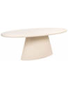 URBAN BLOOM Ovalt spisebord i fiberakryl og beton 220 x 115 cm - Sandstenshvid