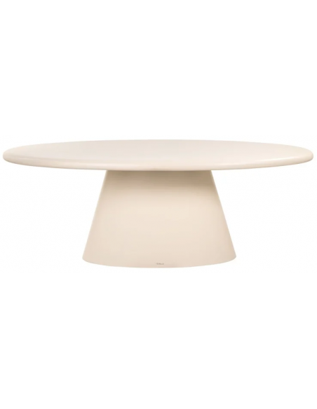 ovalt spisebord 220 beige