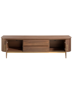 tvbord tv bord skuffer træ valnød moderne 2