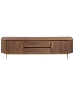 tvbord tv bord skuffer træ valnød moderne