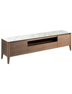 tvbord tv bord skuffer træ valnød moderne 2