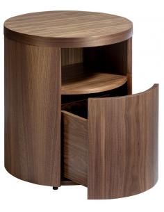 sengebord natbord træ skuffe opbevaring soveværelse valnød moderne 2