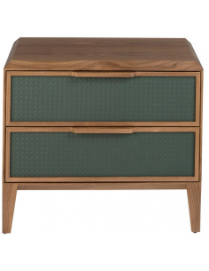 sengebord natbord træ skuffe opbevaring soveværelse valnød moderne 2