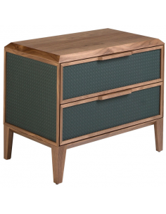 sengebord natbord træ skuffe opbevaring soveværelse valnød moderne