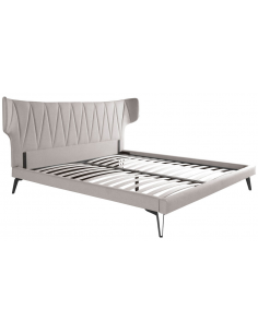 sengeramme sengestel 180x200 soveværelse moderne stof grå 2