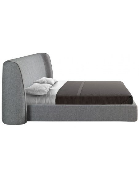 sengeramme sengestel 180x200 soveværelse moderne stof grå