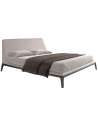 Sengeramme 180 x 200 cm i fyrretræ og polyester H28 - 101 x B192 x D230 cm - Mørke wenge/Grå