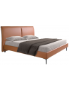 Sengeramme 180 x 200 cm i stål og vegansk læder H33 - 110 x B205 x D212 cm - Sort/Brun