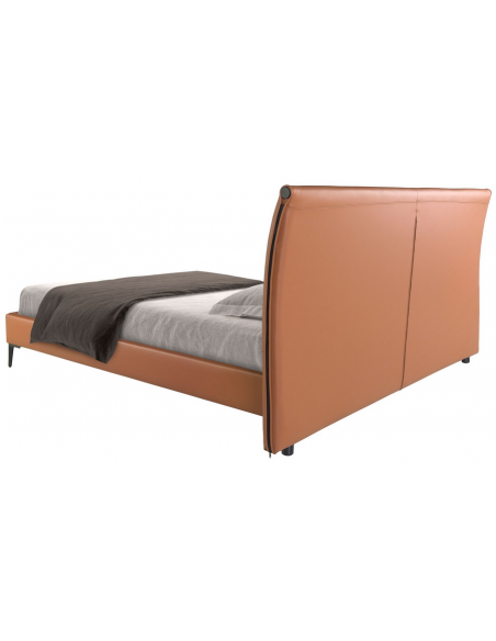 sengeramme sengestel 180x200 soveværelse moderne læder brun