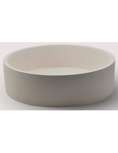 rund håndvask beton betonvask vask bordmonteret bordplade