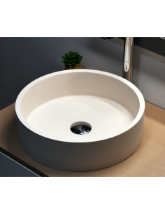 rund håndvask beton betonvask vask bordmonteret bordplade 2