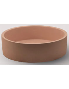 rund håndvask beton betonvask vask bordmonteret bordplade