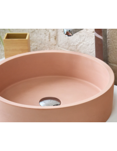 rund håndvask beton betonvask vask bordmonteret bordplade 2