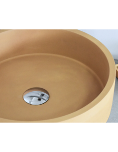 rund håndvask beton betonvask vask bordmonteret bordplade 2