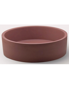 rund håndvask beton betonvask vask bordmonteret bordplade