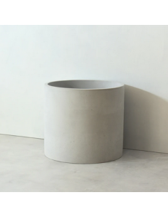 rund håndvask beton betonvask vask bordmonteret bordplade