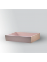 MARE Bordmonteret håndvask i beton 60 x 40 cm - Pink
