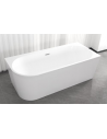 PORTO Fritstående hjørnebadekar 170 x 75 cm Akryl - Blank hvid/Krom