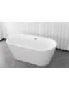 YORK Fritstående badekar 170 x 75 cm Akryl - Blank hvid/Krom