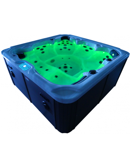 udendørs spa 5 personer udendørsspa spabad udendørs terrasse led bobler lys tilbud massage whirlpool boblebad